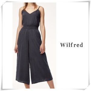 Aritzia Wilfred Irene Wide Crop Jumpsuit in Dark Grey Size S